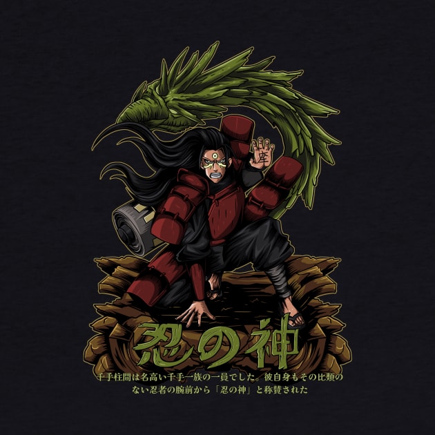 Hashirama Senju The First hokage Anime Tshirt by Arsyanendra